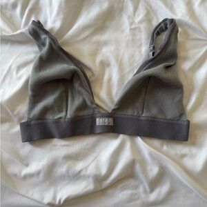 SKIMS Ribbed Triangle Bralette - Gray